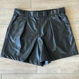 Abercrombie & Fitch Black Vegan Leather Shorts Size: XL Photo 0