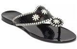 Jack‎ Rogers Bahamas Navajo Jack’s Jelly Sandals Whipstitch Black White 9 Photo 0