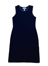 Vintage y2k Black Midi Dress with Natural White Trim 🔥 Photo 0