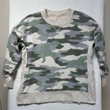 Aerie Green & Cream Camouflage Sweatshirt size M Photo 0