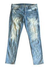 7 For All Mankind Josefina Skinny Boyfriend Distressed Acid Wash Jeans Size 29 Mid Rise Photo 0