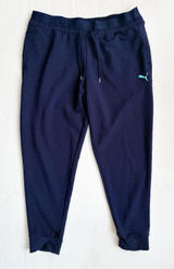 Puma Active Woven Pants Logo Joggers - XL - Peacock Navy Blue Photo 0
