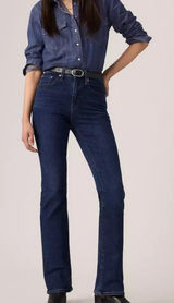 Levi's 725 High Rise Bootcut Women's 28x30 Jeans Dark Wash Lapis Dark Horse Photo 0