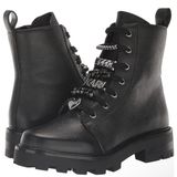 Karl Lagerfeld Paris Mela Combat Boots Black Leather Size 7 Photo 0