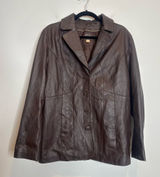 Vintage Y2K Wilson’s Leather Chocolate Brown Tailored Leather Jacket Size Large Photo 0