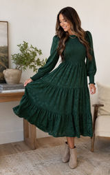 Baltic‎ Born Stockholm Smocked Maxi Dress Dark Green sz XL Photo 0