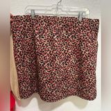 Chico's Red and Black Animal Print Skirt Photo 0