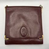 Cartier Vintage Must De Cartier Flap Bag Pouch No Strap Bordeaux Photo 0