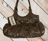 Hype Hobo Women's Olive Green Leather Satchel Bag with Tassel Detail Photo 0