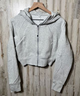 Lululemon Gray Full Zip Scuba Cropped Hoodie Womens Size 10 Photo 0