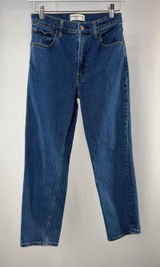 Abercrombie‎ & Fitch The Mom High Rise Jeans in Blue Denim Size 25 or 0 Short Photo 0