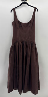 Hutch Ridge Drop Waist Maxi Dress in Chocolate Photo 0