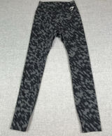 Gymshark Leggings Womens Small Black Camo Ankle Skinny Yoga Running Gym Pants Photo 0