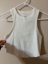 Wild Fable Cropped White Tank Photo 0
