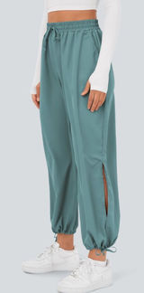 NWOT Halara Blue Breezeful Highwaisted Drawstring Casual Joggers Photo 0