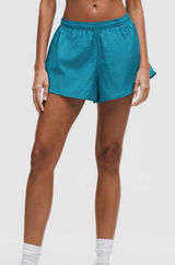 Lululemon Dolphin Hem Mid Rise Running Shorts 3" Hawaiian Blue Size XL Photo 0