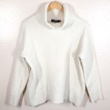 Lauren Ralph Lauren Black Label Wool Cream Waffle Knit Turtleneck Sweater XL Photo 0