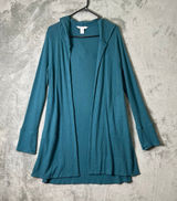 Athleta Harmony Wrap Cardigan Ribbed Borealis Green XS Comfort Lounge Pockets Photo 0