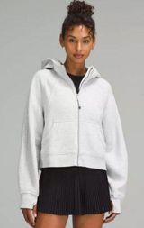 NWT Lululemon Scuba Oversized Hoodie Heathered Core Ultra Light Grey XS-S Photo 0