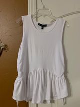 White Peplum Tank Size M Photo 0