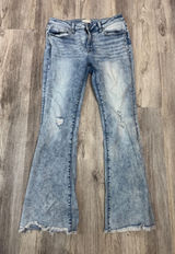 ALTAR'D STATE Womens Jeans Size 13 Flare Acid Wash Distressed Frayed Hem Photo 0