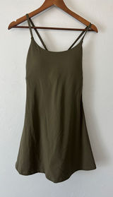 Nicole Miller Sport Olive Green Sporty Tennis Skort Dress with Double Straps Photo 0
