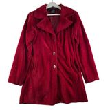 Formula X Small S Pea Coat Vintage Velour Fleece Lined 3 Button‎ Jacket Pockets Photo 0