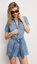 Good American Fit for Success Denim Romper Photo 0
