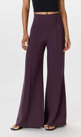 Quince Ultra-Stretch Ponte Super Wide Leg Pants Dark Orchid Purple Small Photo 0