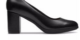 Clarks Bayla Skip Slip-On Platform Dress Pumps Black‎ Leather Block Heel Shoe 9M Photo 0