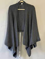 Talbots Cashmere Blend Open Front Shawl Sweater Grey Womens O/S One Size Photo 0