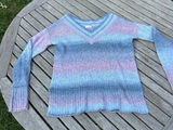 Sweater‎ Blue Pink Cotton Candy Ombre Striped Knit size small a new approach Ana Photo 0
