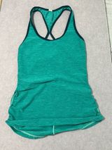 New Balance Women's Racerback in Viridian Green with Contrast Black Trim Photo 0