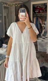White Casual Dress Size M Photo 0