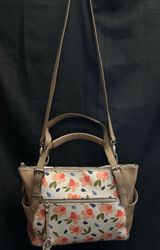 Relic Women’s Floral Print Shoulder Bag in Taupe & Coral Photo 0