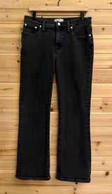 Madewell 29/8 Black Mid Rise Kick Out Jeans Casual Gothic School Bootcut Photo 0
