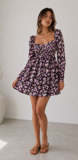 For Love And Lemons Kate Long Sleeve Mini Dress Photo 0
