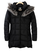 The North Face Hey Mama Parkina Down Parka Women’s S Black Faux Fur Hood Photo 0