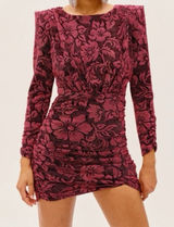 For Love & Lemons Mulberry Shailee Sparkly Floral Metallic Mini Dress NWT XXS Photo 0