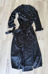 For love and lemons black satin robe Photo 0