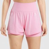 Gymshark • Vital 2 in 1 Workout Shorts Women's Pink High-Waisted Shorts Photo 0