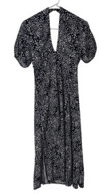 Free People Womens S Looking Love Black Casual Short Sleeve V-Neck Midi‎ Dress Photo 0