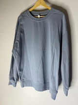 Lululemon Perfectly Oversized Crew Sweatshirt Chambray Blue Grey Size 10 Photo 0