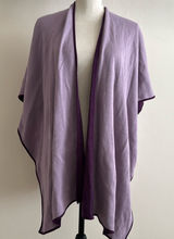 NEW Chico's Reversible Travel Wrap Sweater Button Poncho Purple Knit S/M NWT Photo 0