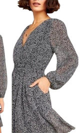 Maeve Anthropologie Black And White Leopard Print Carolyn Mini‎ Dress Size S Photo 0