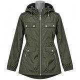 Michael Michael Kors Womens Olive Green Hooded Anorak Jacket Size S Photo 0