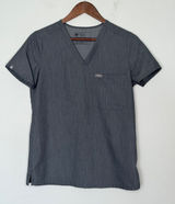 FIGS Catarina One-Pocket Scrub Top XS Graphite Gray V-Neck Medical Scrubs Photo 0
