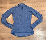 Nike Dri-FIT Half‎ Zip Pullover Thumb Hole Athletic Top Womens XSmall XS Blue Photo 0