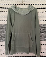 Aerie Hooded Pullover Sweater sweatshirt in Olive Green Photo 0
