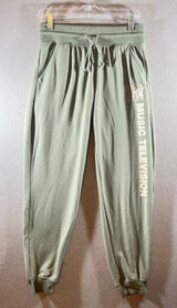 744 | MTV‎ Music Television Graphic Jogger Sweatpants Sage Green Womens Small Photo 0